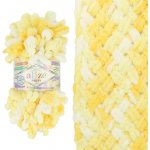 Alize Puffy Color 5921 žlutá a bílá – Zboží Dáma Alize Puffy Color 5921 žlutá a bílá – Zboží Dáma