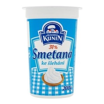 Mlékárna Kunín Smetana ke šlehání 31% 200 g