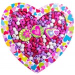 WOODY Srdíčko set navlékací korálky s provázky rámeček na foto 2v1 – Zboží Dáma