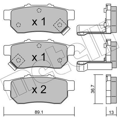 KLOCKI HAM.HONDA CIVIC 95- 01 TYL