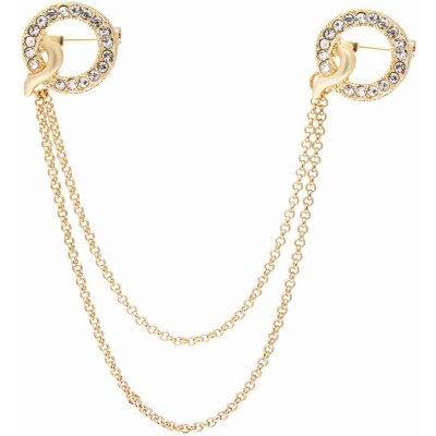 Biju Brož dvojitá s řetízkem zlatá 2042 9002042 – Sleviste.cz