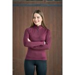 Jezdecké triko s dlouhým rukávem A/W 2021 vínové – Hledejceny.cz