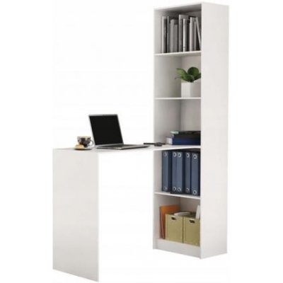 DobreSny Psací stůl Atla s regálem bílý – Zbozi.Blesk.cz