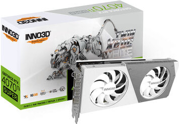 Inno3D GeForce RTX 4070 Ti SUPER Twin X2 OC White 16GB GDDR6X N407TS2-166XX-186156W