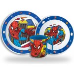 STOR Spider Man Grid Marvel dětský jídelní set talíř miska a hrnek 350 ml – Hledejceny.cz