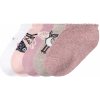 Lupilu Dívčí nízké ponožky s BIO bavlnou, 5 párů růžová/béžová/bílá