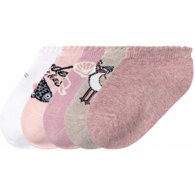 Lupilu Dívčí nízké ponožky s BIO bavlnou, 5 párů růžová/béžová/bílá – Zboží Mobilmania