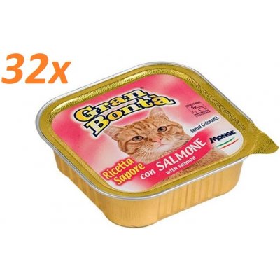 Gran Bonta paté s lososem pro kočky 32 x 100 g – Hledejceny.cz