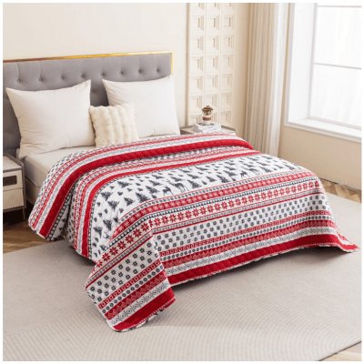 Textilomanie Přehoz na postel TWINKLE CHRISTMAS, barevný 170 x 210 cm – Zboží Dáma