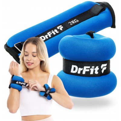 DrFit zátěžové pásky na kotníky a zápěstí 2x 2kg modré – Hledejceny.cz