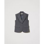 Twinset Girl vesta s knoflíky šedá – Hledejceny.cz