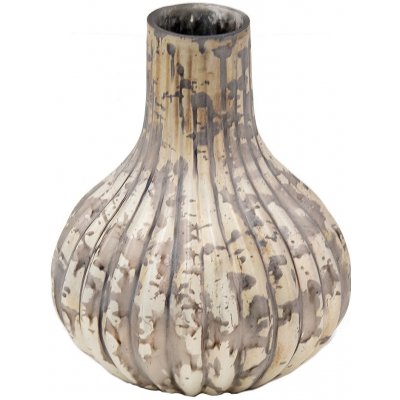 Béžovo-šedá antik dekorační skleněná váza - 11*11*15 cm - Clayre & Eef – Hledejceny.cz