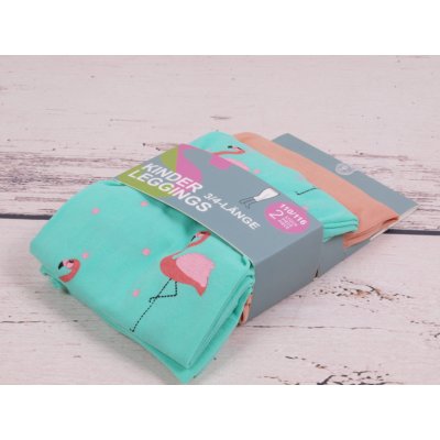 CNB BERLIN legíny silonky 3/4 SADA 2 KS tělové + mátové s plaměňáky – Hledejceny.cz