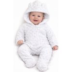 Baby Nellys Kombinézka/overálek MINKY s kapucí a oušky bílá – Zboží Dáma