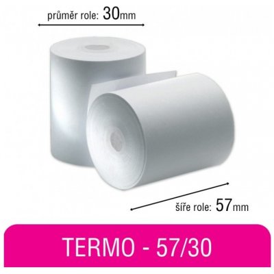 Pokladní kotouček TERMO 57/30mm/bez dutinky – Zboží Živě