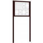 PROCITY Venkovní vitrína Classique, 8 x A4, včetně sloupků, hnědá | Zboží Auto