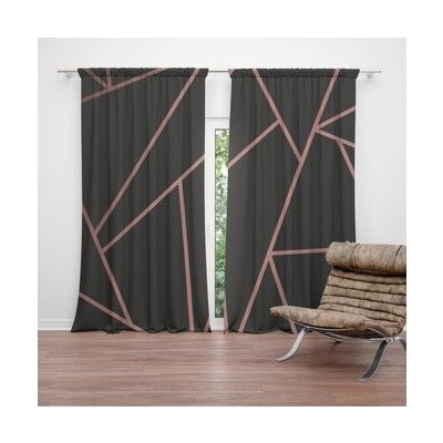 Sablio Závěs Růžové obrazce: 2ks 140x250cm – Hledejceny.cz
