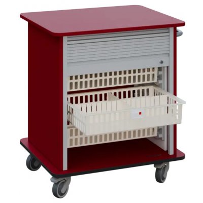 DEXTER 23 ABS vozík boxový, roletový, nízký, 880x780x620 mm, burgundská – Hledejceny.cz