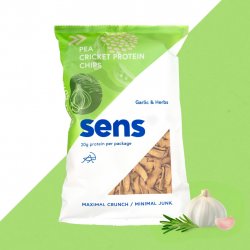 Sens Foods Proteinové chipsy s cvrččím proteinem Česnek & bylinky 80 g