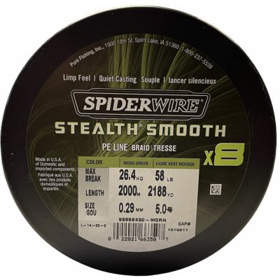 Spiderwire šňůra Stealth Smooth x8 Green 1m 0,39mm 46,3kg – Zboží Mobilmania