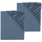 Livarno home žerzej prostěradlo prostěradel 2ks tmavě modré 90-100x200 – Zboží Dáma