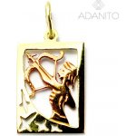 Adanito BRP0282GR Strelec Zlatý přívěsek měsíční znamení – Zbozi.Blesk.cz