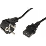 Value Kabel síťový, CEE 7/7(M) - IEC320 C13, 90°, 1,8m, černý - 19.99.1118 – Zboží Mobilmania