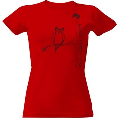 Tričko s potiskem sova červená – Zboží Mobilmania