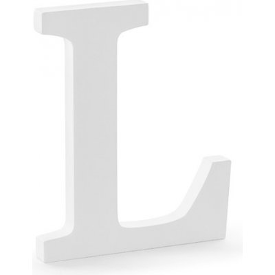 Dřevěné písmeno "L" BÍLÉ, 20 cm – Zboží Mobilmania