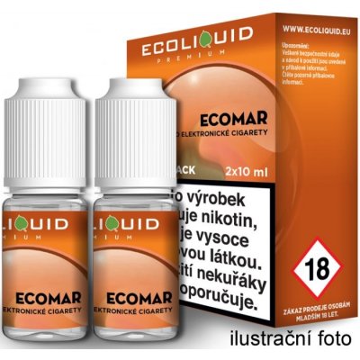 Ecoliquid Double Pack ECOMAR 2 x 10 ml 0 mg – Zboží Mobilmania