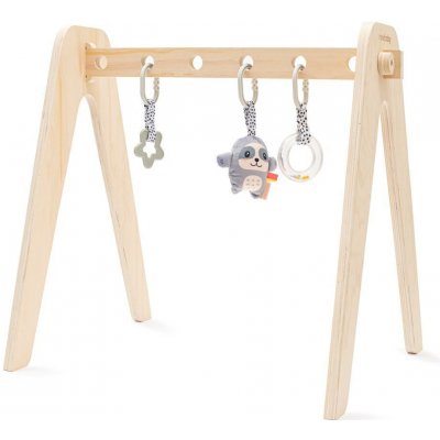 NEW BABY Dětská edukační dřevěná hrazdička s hračkami New Baby – Sleviste.cz