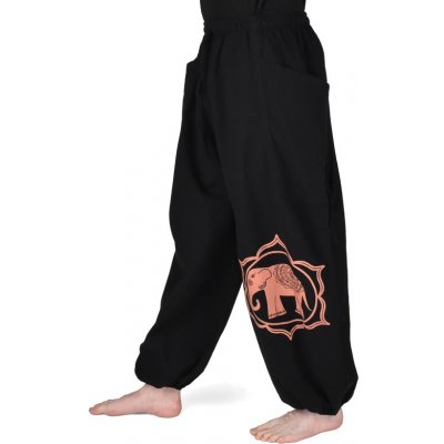Kalhoty jóga LABHYA černé slon