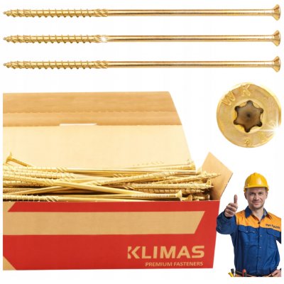 Vruty do dřeva 10x200mm 25 ks TORX tesařské zápustné Klimas WKCS – Hledejceny.cz