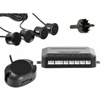 Parkovací senzor – couvání Buzzer+ 4 senzory (40 kHz) | Geko G02335 – Hledejceny.cz