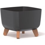PROSPERPLAST Květináč GRACIA SQUARE 24 x 24 x 18.7cm antracit – Hledejceny.cz