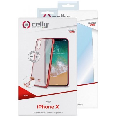 Pouzdro Celly Laser iPhone X/Xs červené