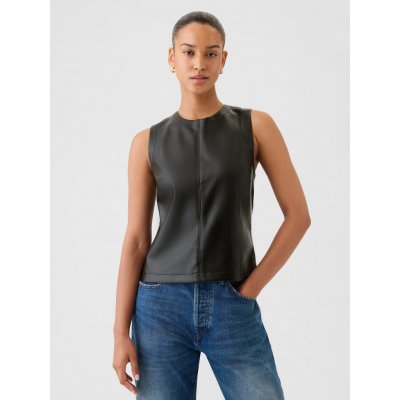 GAP Koženkový top dámské šedá – Sleviste.cz