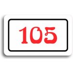 ACCEPT Číslo na dveře - typ 12 (50x30mm) - bílá tabulka - barevný tisk – Hledejceny.cz