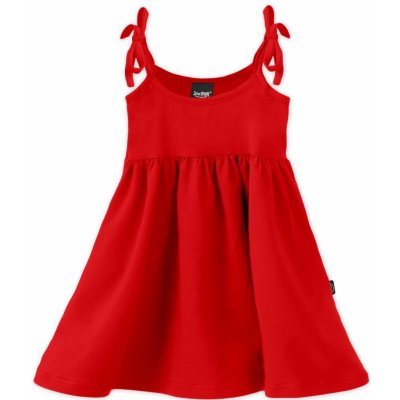 Jožánek dětské šaty, vázání na ramenou červená – Zboží Mobilmania