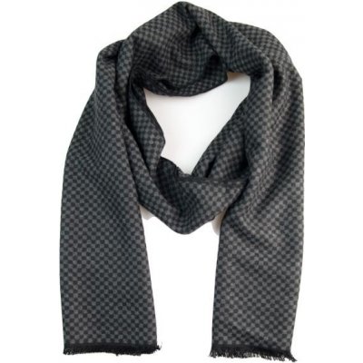 Pánská zimní šála model B béžovo černá – Sleviste.cz