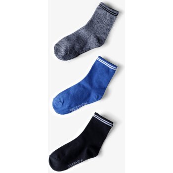Chlapecké ponožky jednobarevné 3 páry Mix barev