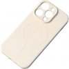 Pouzdro a kryt na mobilní telefon Apple MG Silicone MagSafe iPhone 15 Pro, béžové