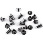 Sedlářský nýt šroubovací Ø10 mm - nikl černý – Sleviste.cz