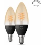 Philips Chytrá žárovka Hue Bluetooth, filament, 4,5W, E14, White, 2ks – Hledejceny.cz