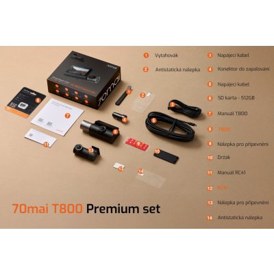 70mai Dash Cam 4K T800 Premium Set – Zboží Mobilmania