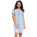 DN Nightwear mateřská noční košile Best mom světle modrá – Zboží Dáma