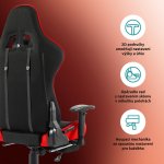 Sracer R7 s područkami a podnožkou nosnost 130 kg černá-červená – Sleviste.cz