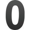 Domovní číslo Domovní číslo "0" černé, 15 cm