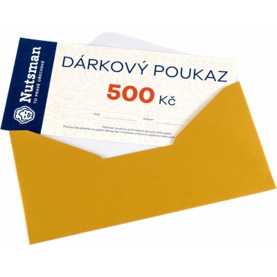 Nutsman Dárkový tištěný poukaz 500 Kč – Sleviste.cz