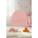 Růžová bavlněná kojenecká čepička – Zboží Dáma